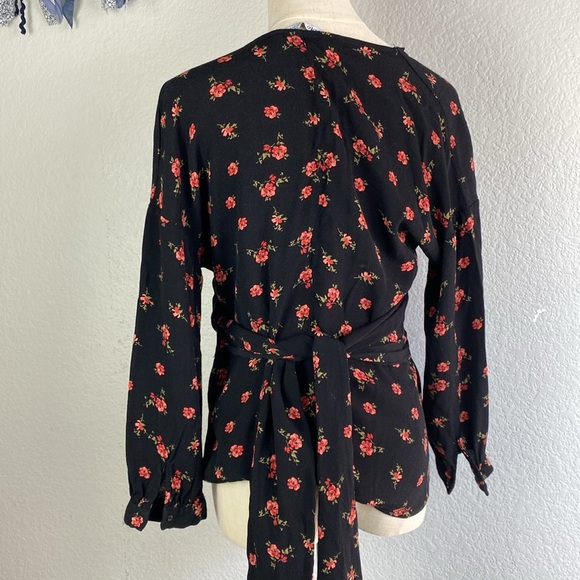 Zara floral print wrap top - Picture 4 of 5